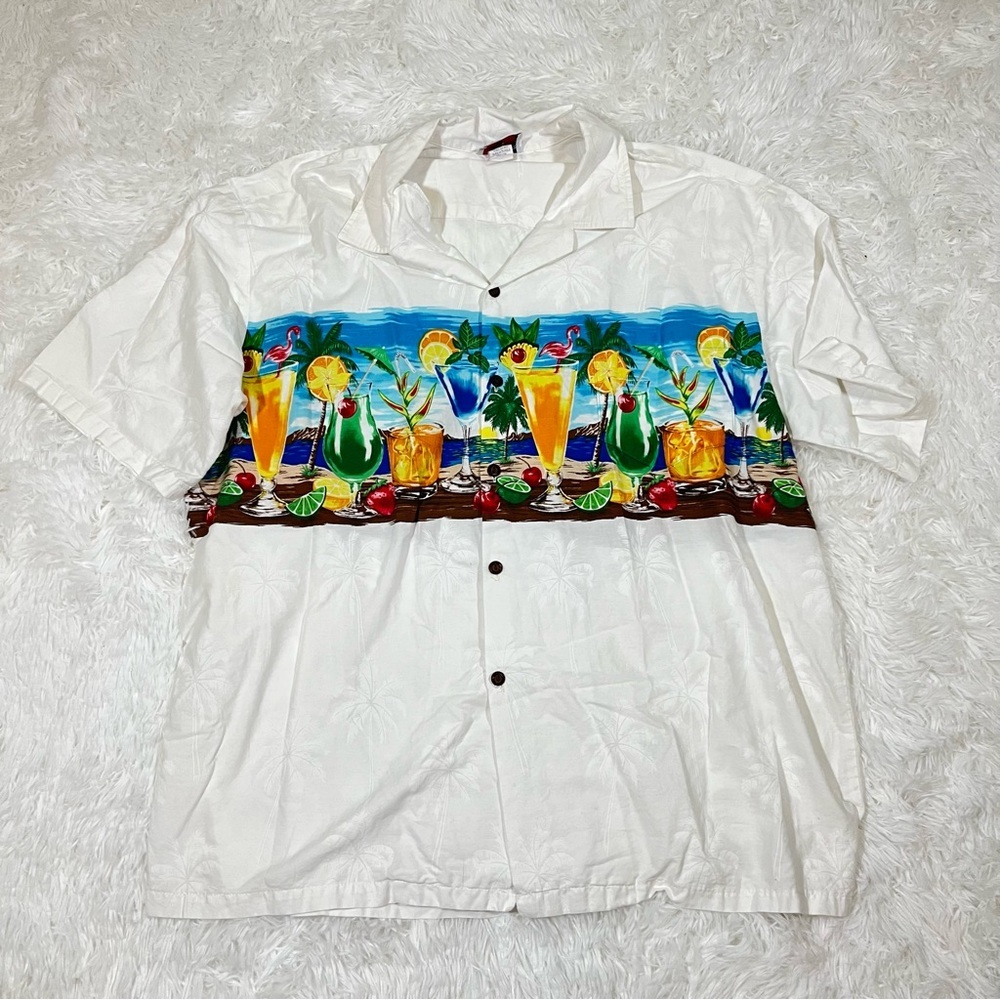 Vintage made in Hawaii Hawaiian Shirt Button Up Size‎ 2XL